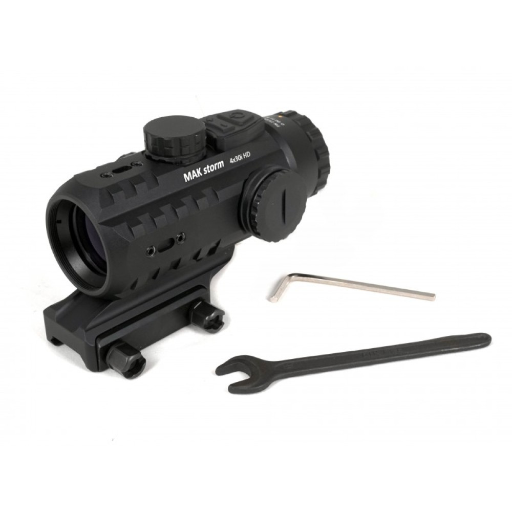 Призматический прицел MAKstorm 4x30i HD, Черный