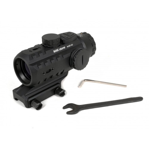 Призматический прицел MAKstorm 4x30i HD, Черный