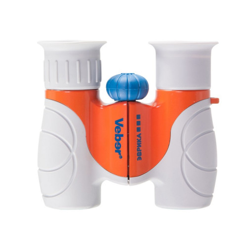 Бинокль детский Veber «Эврика» 6x21, серо-оранжевый