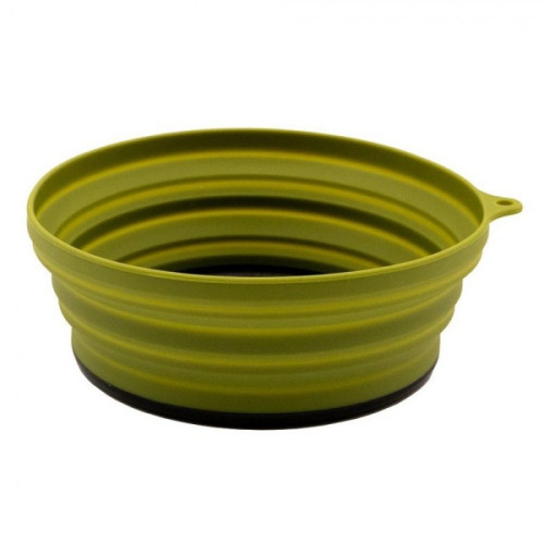 Tramp тарелка силиконовая с пластиковым дном 550 мл (оливковый)