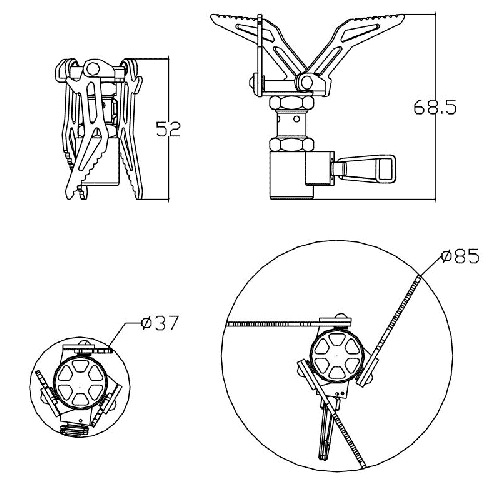 Газовая портативная горелка FireMaple FireMaple Hornet fms-300t