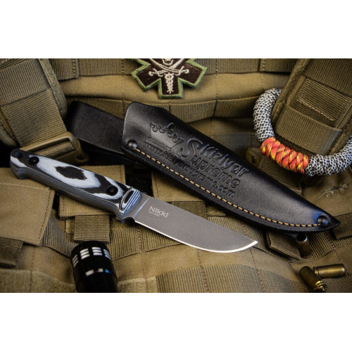 Туристический нож Nikki AUS-8 TacWash G10 Кожа