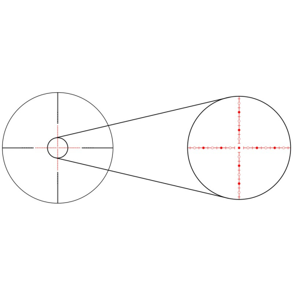 Оптический прицел Gaut Obsidian 1-8x24, сетка 62 (Half MD)