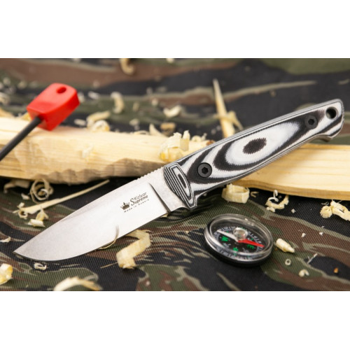 Туристический нож Santi D2 StoneWash G10 Кожа