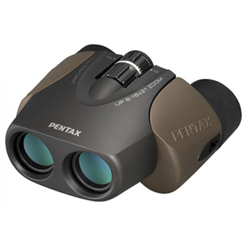 Бинокль PENTAX UP 8-16x21, коричневый, Коричневый