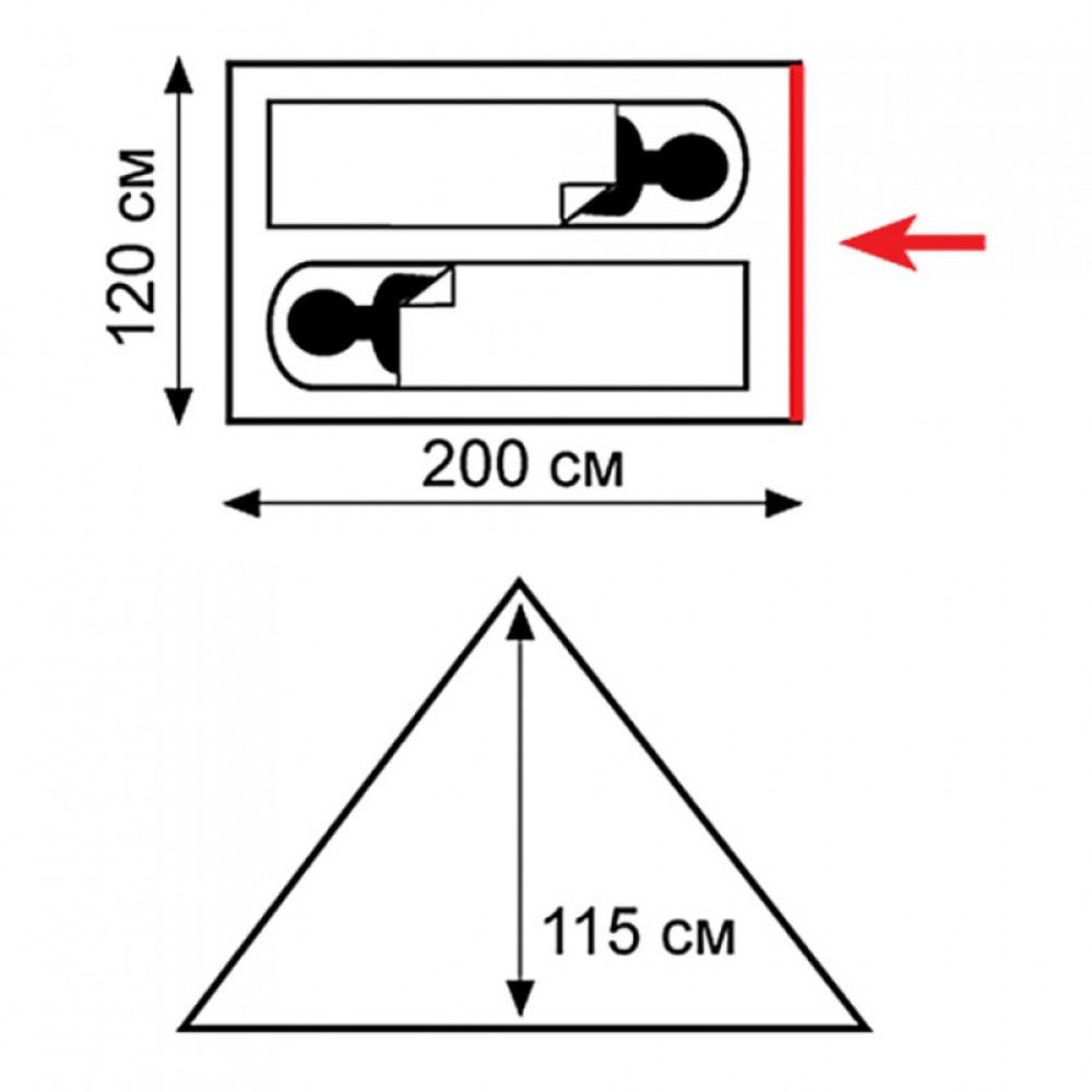 Палатка Tramp Sputnik 2 (V2) серый
