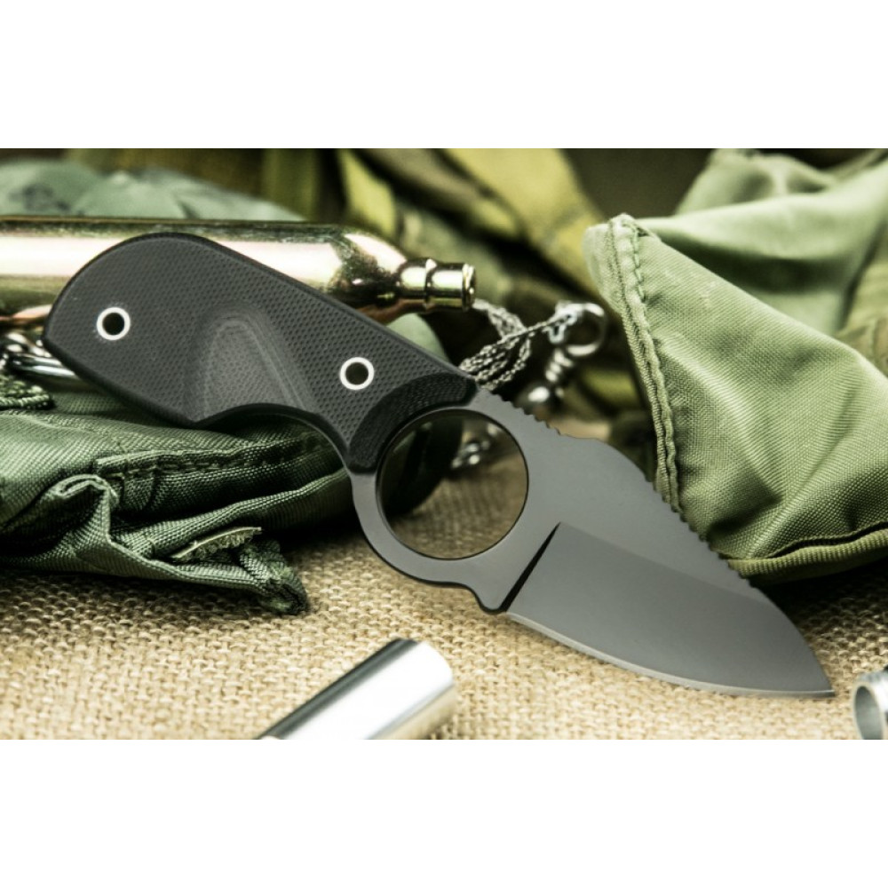 Шейный нож Amigo X Black D2 BT