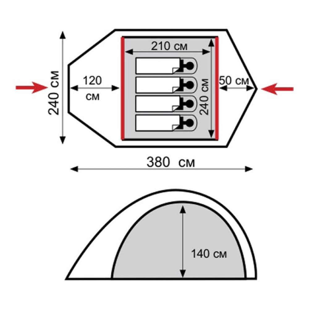 Палатка Tramp Stalker 4 (V2)