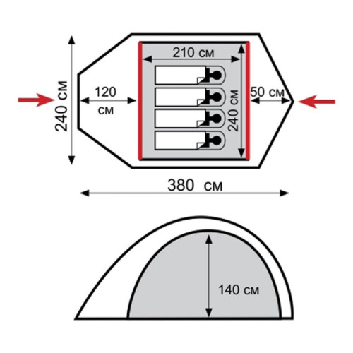 Палатка Tramp Stalker 4 (V2)
