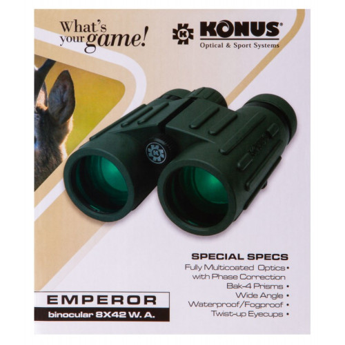 Бинокль Konus Emperor 8x42 WA Green