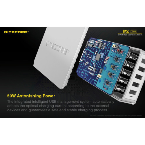 Адаптер USB Nitecore UA55 5-портовый