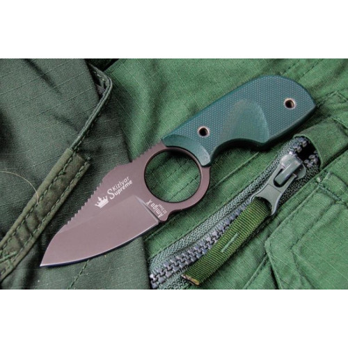 Шейный нож Amigo X Gray Titanium D2