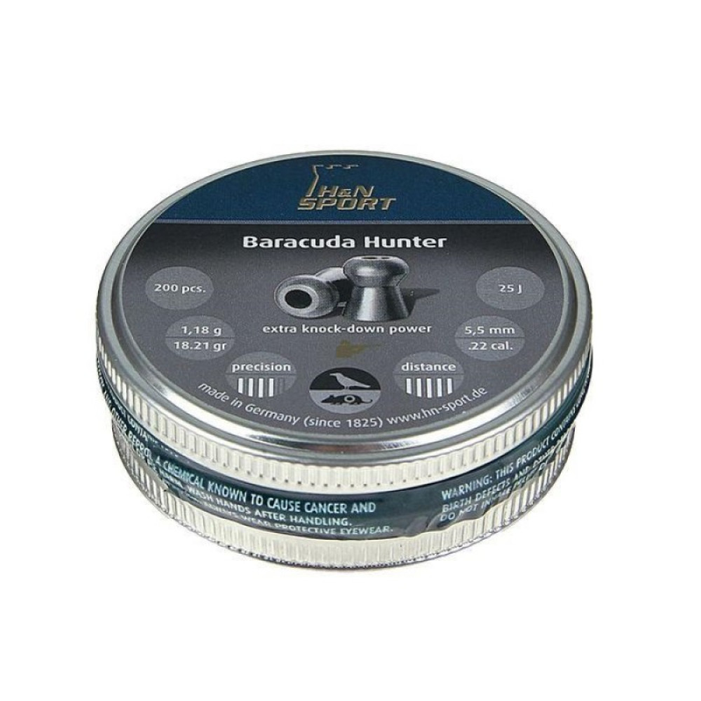 Пульки HN Baracuda Hunter, 1.18 г, 5.5 мм, 200 шт