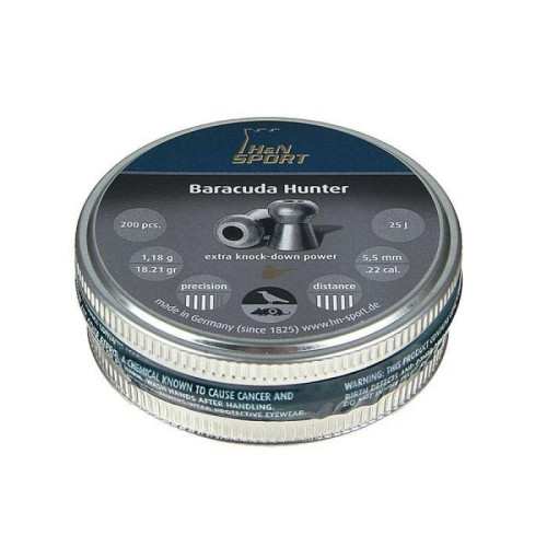 Пульки HN Baracuda Hunter, 1.18 г, 5.5 мм, 200 шт