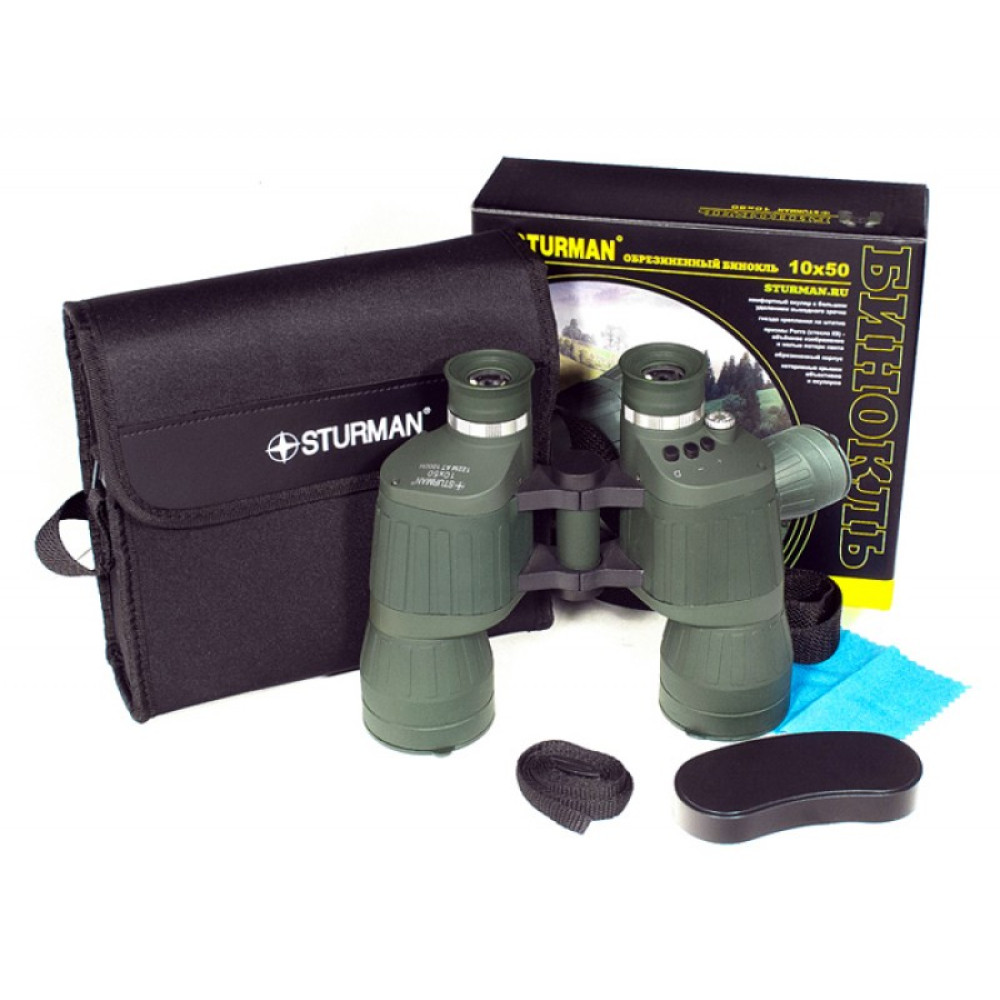 Бинокль STURMAN 10x50 FF с сеткой