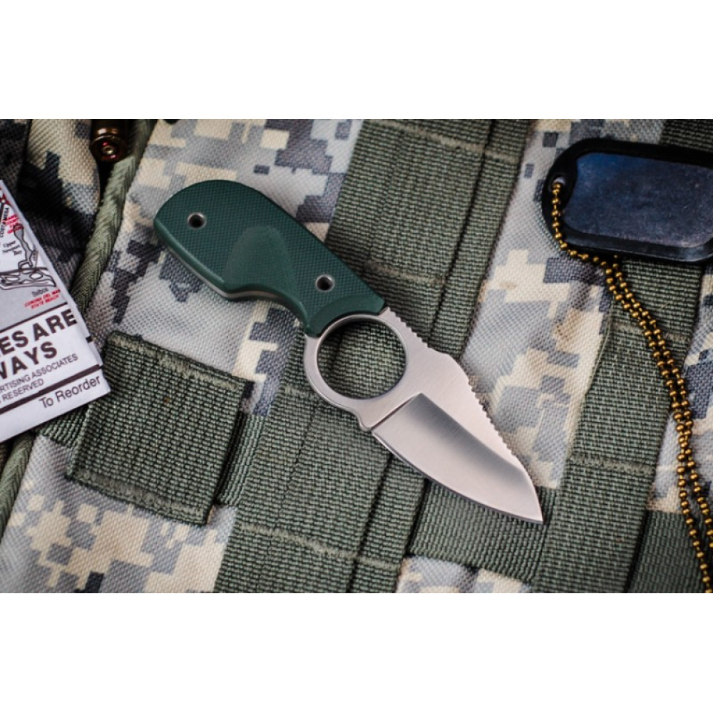 Шейный нож Amigo X Satin D2 Green