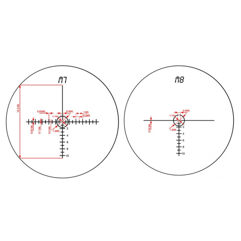 Оптический прицел Konuspro EL-30 4-16x44, 10 сменных прицельных сеток