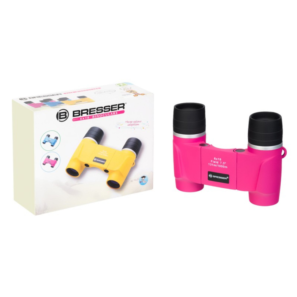 Бинокль детский Bresser Junior 6x18 FF, розовый