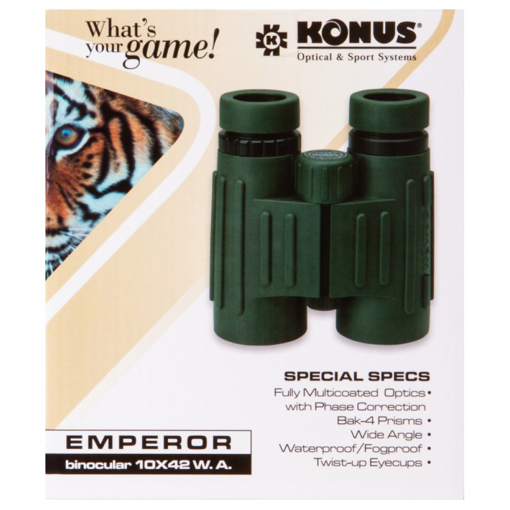 Бинокль Konus Emperor 10x42 WA Green
