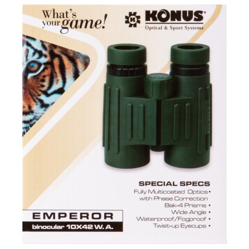 Бинокль Konus Emperor 10x42 WA Green