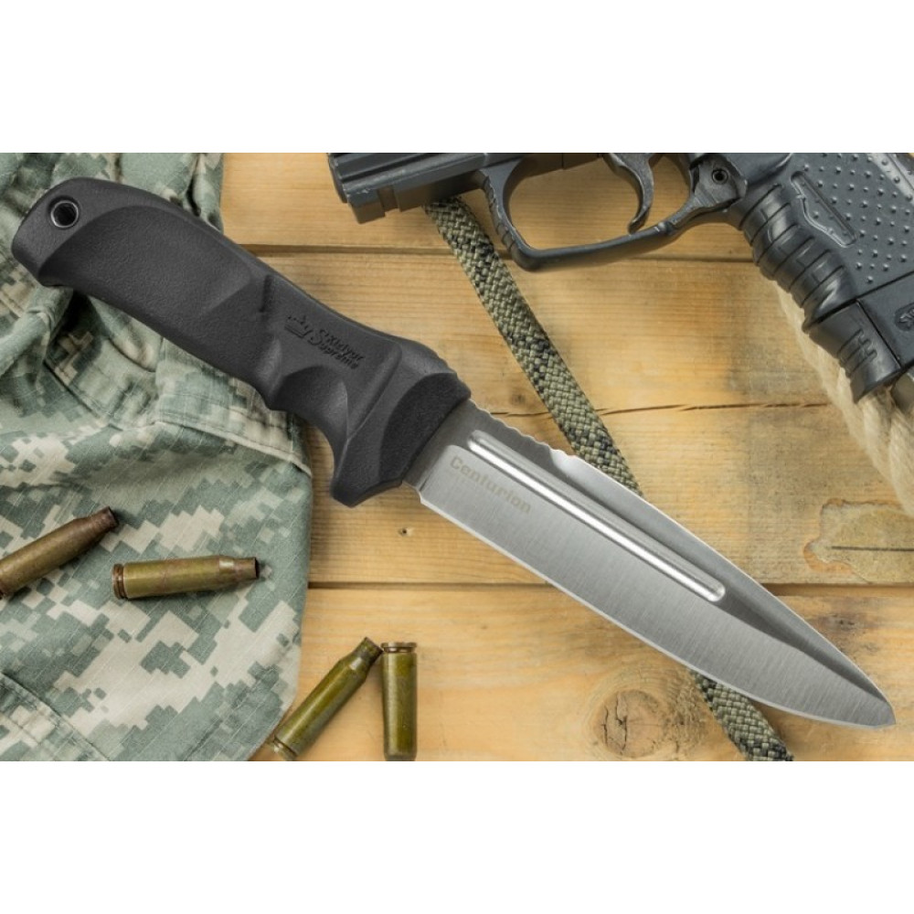 Тактический нож Centurion AUS-8 StoneWash Черные Ножны