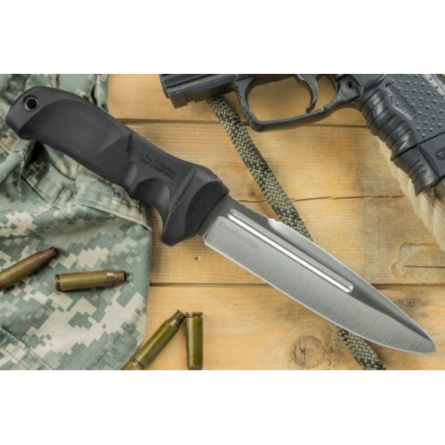 Тактический нож Centurion AUS-8 StoneWash Черные Ножны