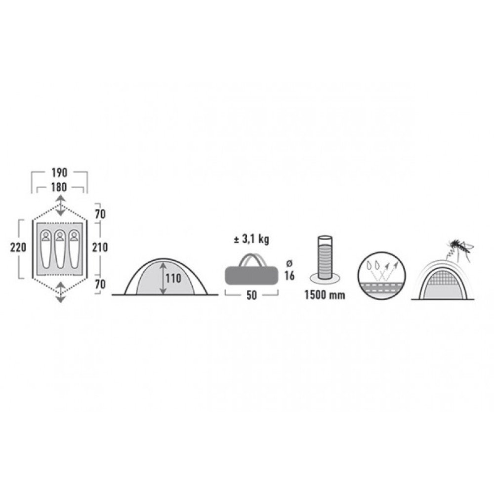 Палатка High Peak Kingston 3