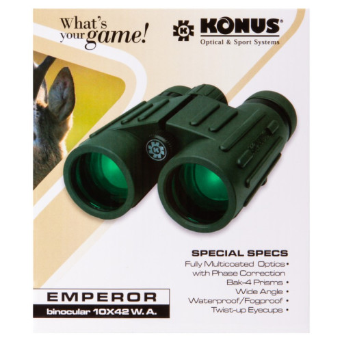 Бинокль Konus Emperor 10x42 WA Green
