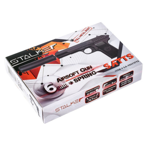 Пистолет пневматический Stalker SATTS Spring (ТТ) + имитатор ПБС