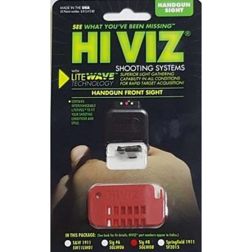 Оптоволоконная мушка HiVizSGLW06, высота 8мм