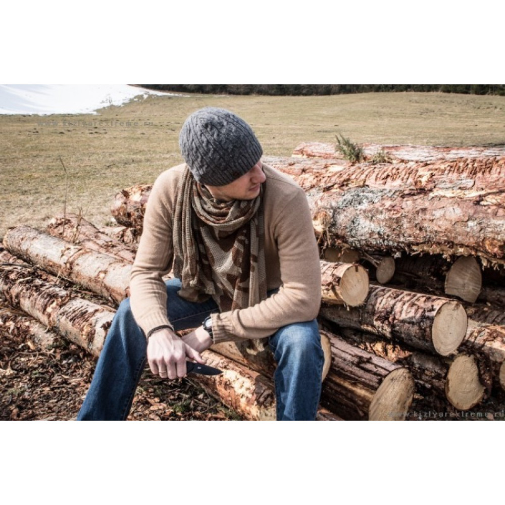 Складной нож Zedd AUS-8 Black Titanium