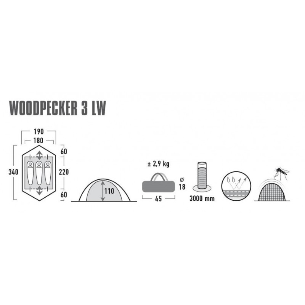 Палатка High Peak Woodpecker 3 LW