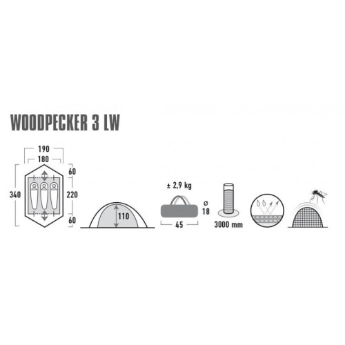 Палатка High Peak Woodpecker 3 LW