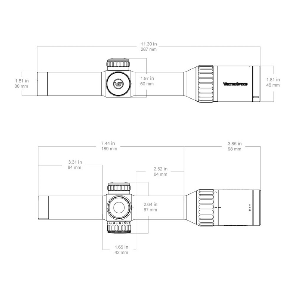 Оптический прицел Vector Optics Continental x8 Hunting ED 1-8x24