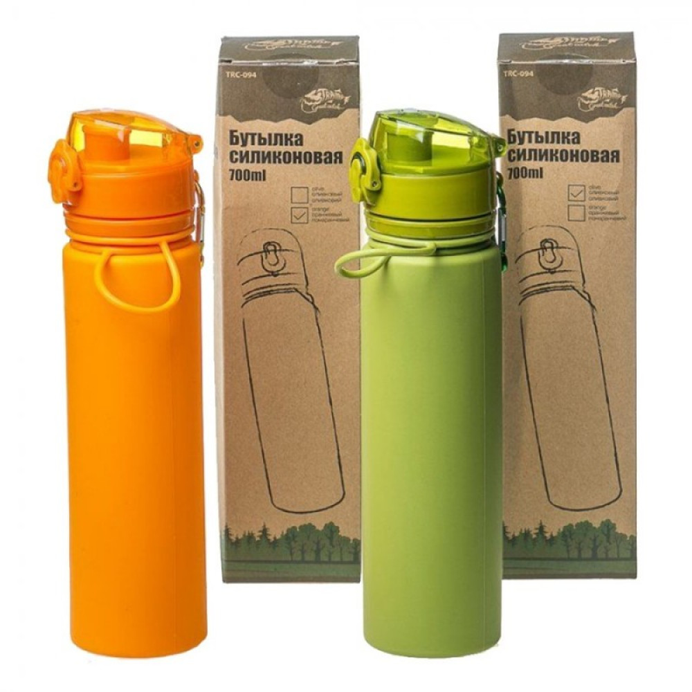 Tramp бутылка силиконовая 0,7 л (оливковый)