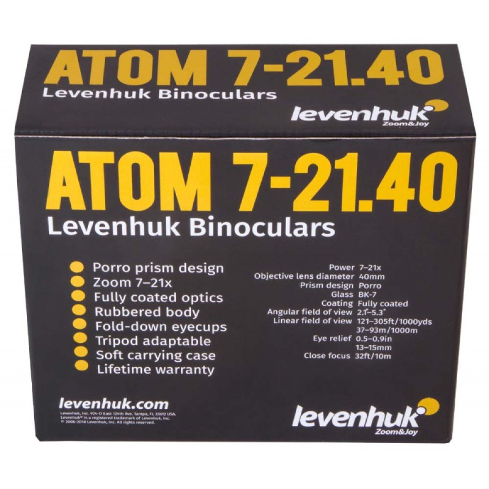 Бинокль Levenhuk Atom 7-21x40