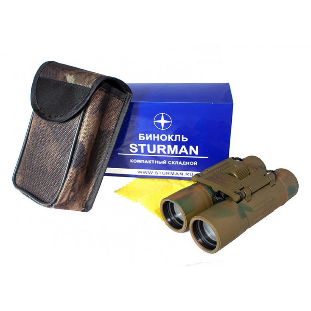 Бинокль STURMAN 10x25, зеленый, Зеленый