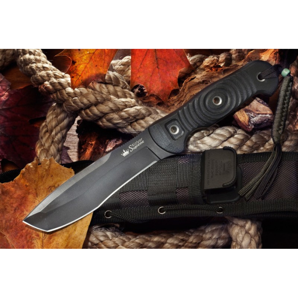 Туристический нож Vendetta AUS-8 Black Titanium