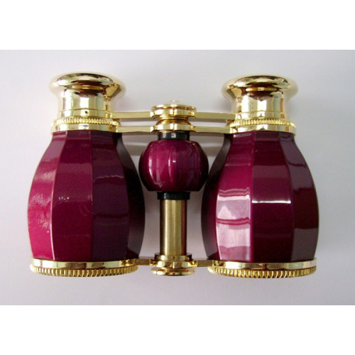 Бинокль театральный Veber Opera БГЦ 4x30, вишнево-золотистый, Вишнево-золотистый