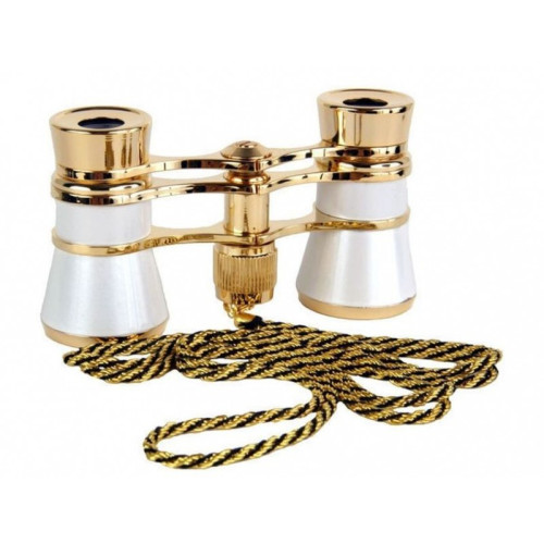 Бинокль театральный Kromatech БТ 3x25, с цепочкой (белый), Белый