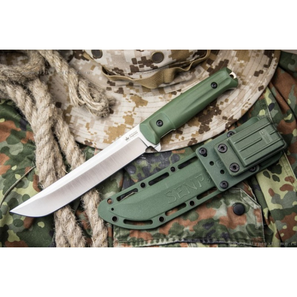 Туристический нож Senpai AUS-8 StoneWash Олива