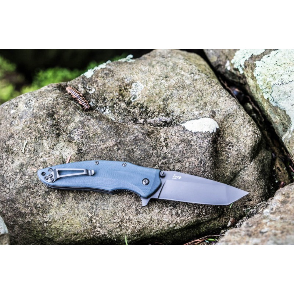 Складной нож Zorg D2 Gray Titanium