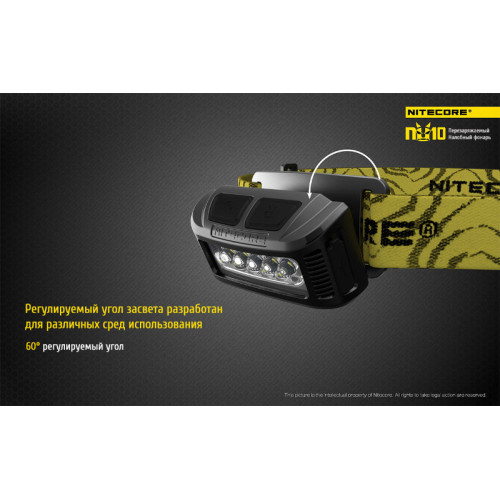 Фонарь Nitecore NU10 (белый, черный, красный, синий, желтый, зеленый)