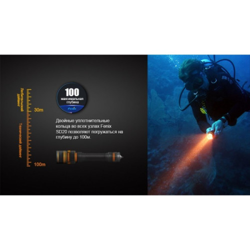 Подводный фонарь FENIX CREE XM-L2 U2 SD20