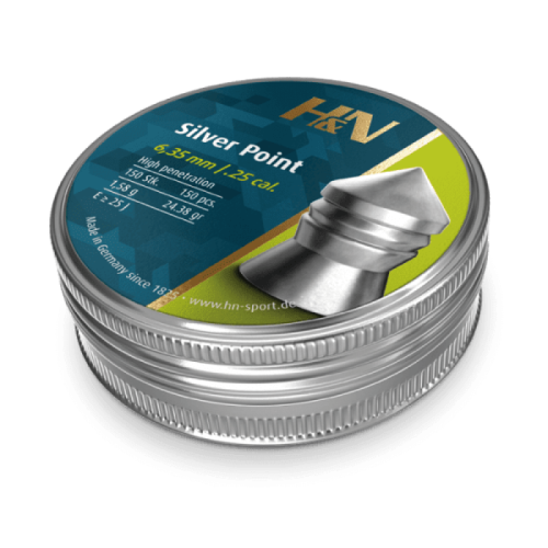 Пульки HN Silver Point, 1.85 г, 6.35 мм, 150 шт