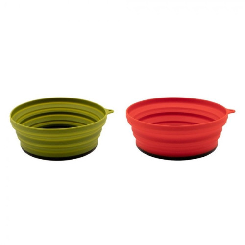 Tramp тарелка силиконовая с пластиковым дном 550 мл (оливковый)