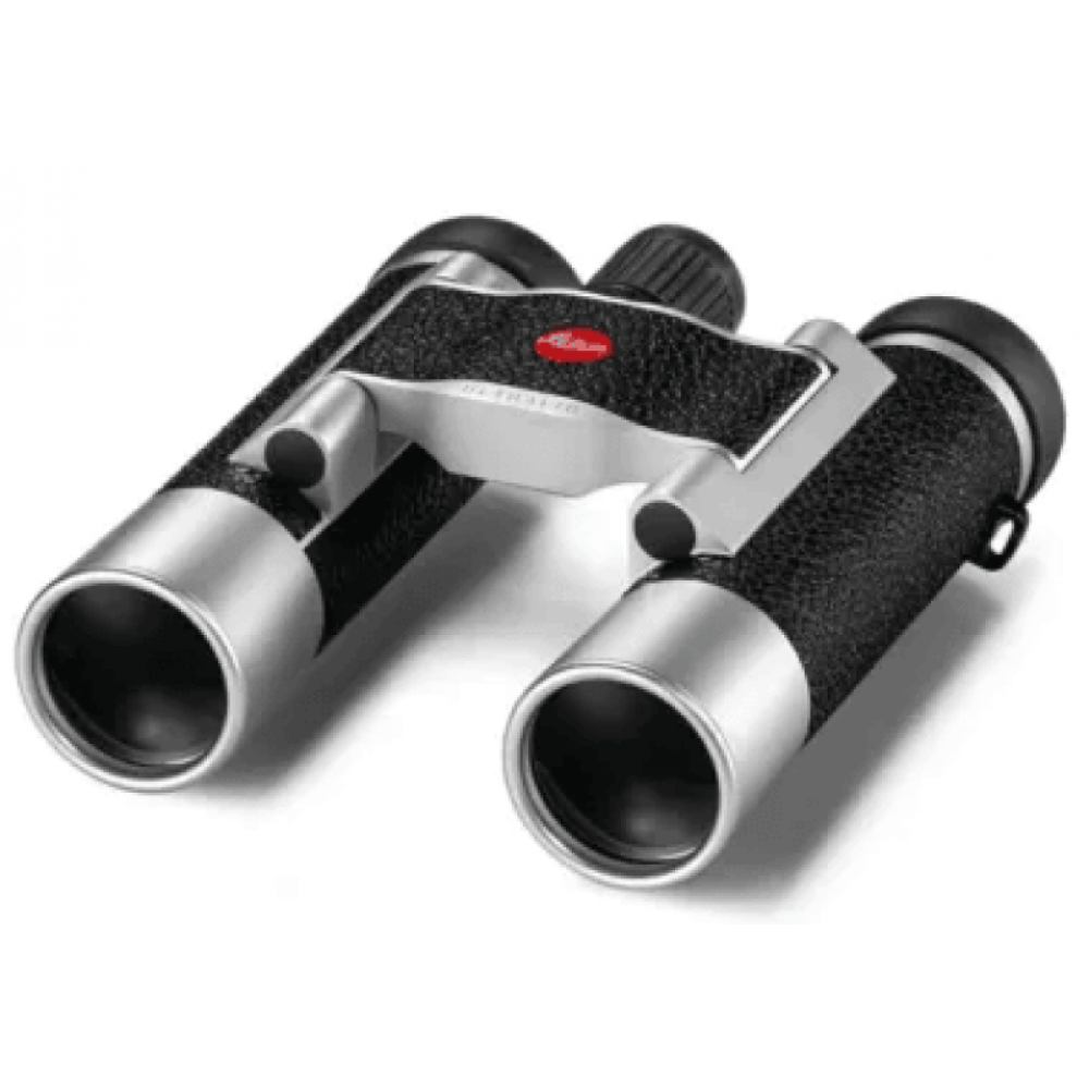 Бинокль Leica SilverLine 10x25, кожа, серебристый корпус