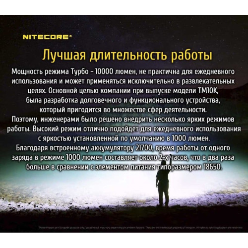 Фонарь Nitecore TM10K