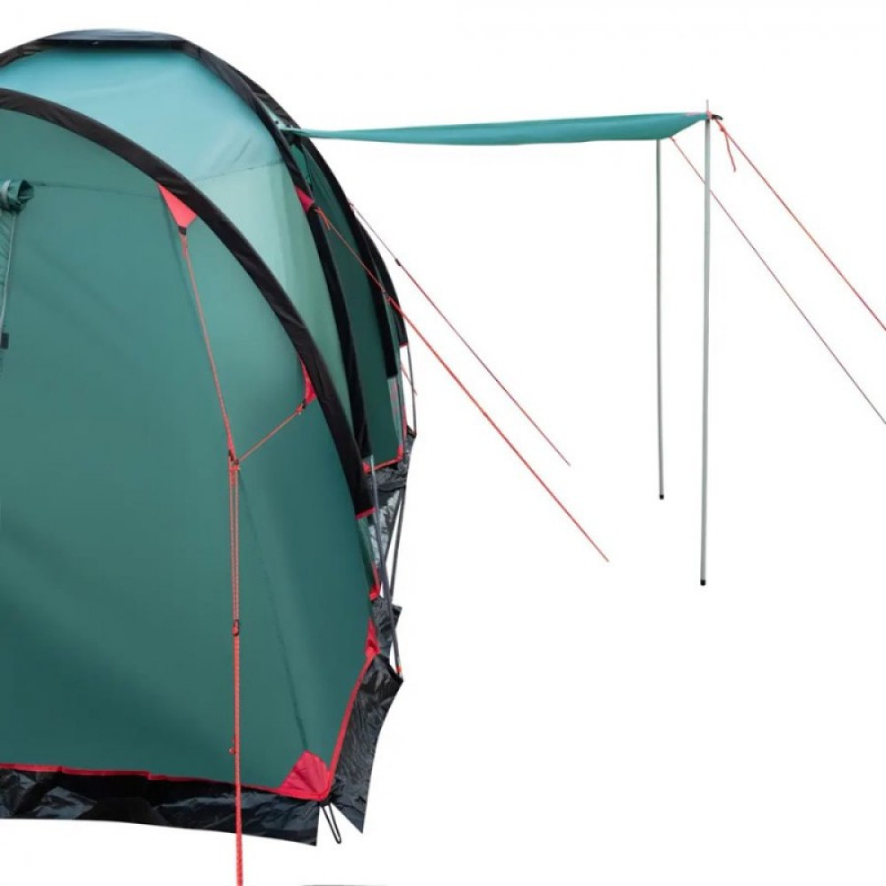 Палатка Tramp трехкомнатная Brest 9 V2, зеленый