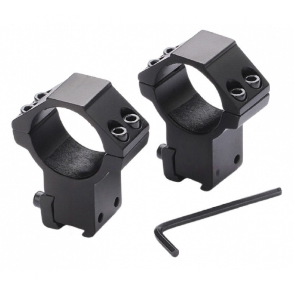 Кольца Discovery 30мм на л/хв высокие в пластиковом кейсе